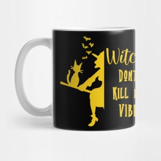 Witch Vibe Funny Cat Halloween Gag Gift Costume Mug